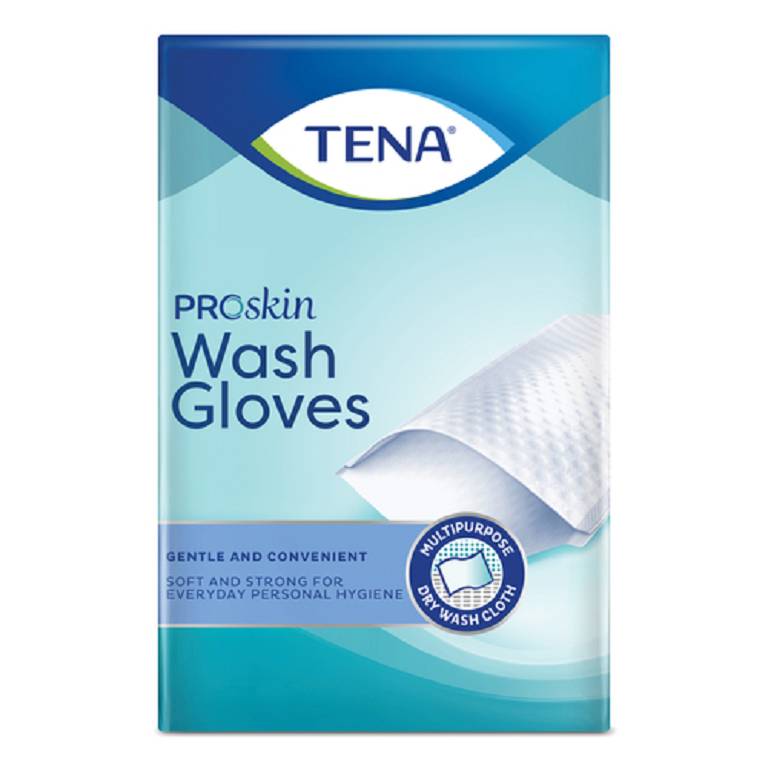 TENA WASH GLOVE 50PZ